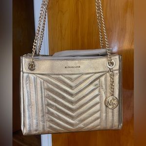 Gold Michael Kors bag